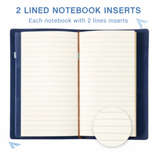 Load image into Gallery viewer, Vintage Travel Notebook Navy Blue