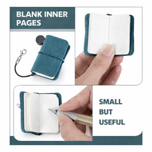 Load image into Gallery viewer, Mini Pocket Notebook Keychain Brown Teal Blue