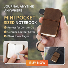 Load image into Gallery viewer, Mini Pocket Notebook Keychain Brown