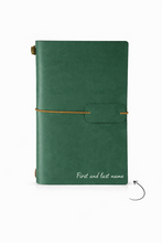 Load image into Gallery viewer, Vintage Travel Notebook Forest Green
