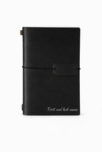 Load image into Gallery viewer, Vintage Travel Notebook Black