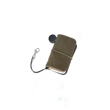 Load image into Gallery viewer, Mini Pocket Notebook Keychain Rustic Green