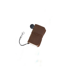 Load image into Gallery viewer, Mini Pocket Notebook Keychain Brown
