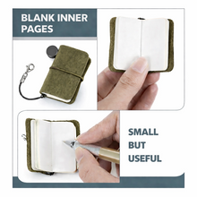 Load image into Gallery viewer, Mini Pocket Notebook Keychain Rustic Green
